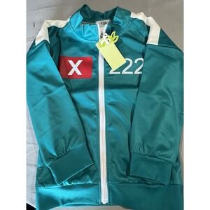 X 222 Children's Jacket Teal Zip‎ Up Size 130